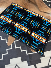 Load image into Gallery viewer, Turquoise Aztec Blanket
