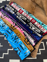 Load image into Gallery viewer, Pink BW/ Black Multi Aztec Blanket
