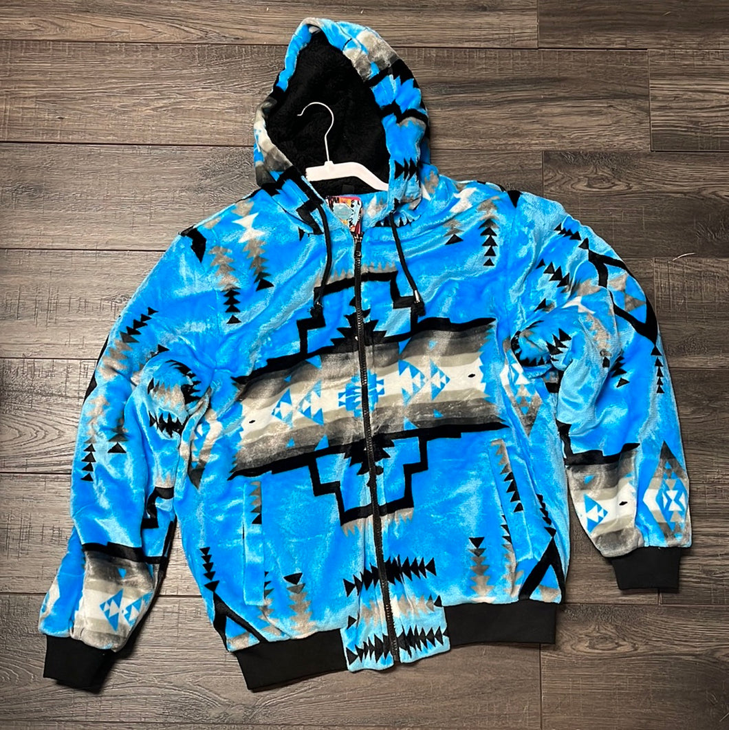 Adult True Blue B/W Jacket