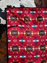 Load image into Gallery viewer, Red Multi Colored Star Blanket
