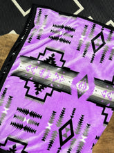 Load image into Gallery viewer, Lilac BW/ BW Aztec Blanket
