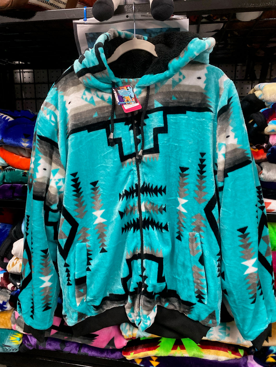 Adult Turquoise B/W Jacket