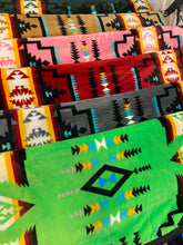 Load image into Gallery viewer, Lime Green Aztec Blanket
